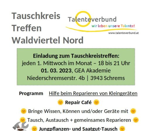 Repair Cafe Tauschkreis Schrems